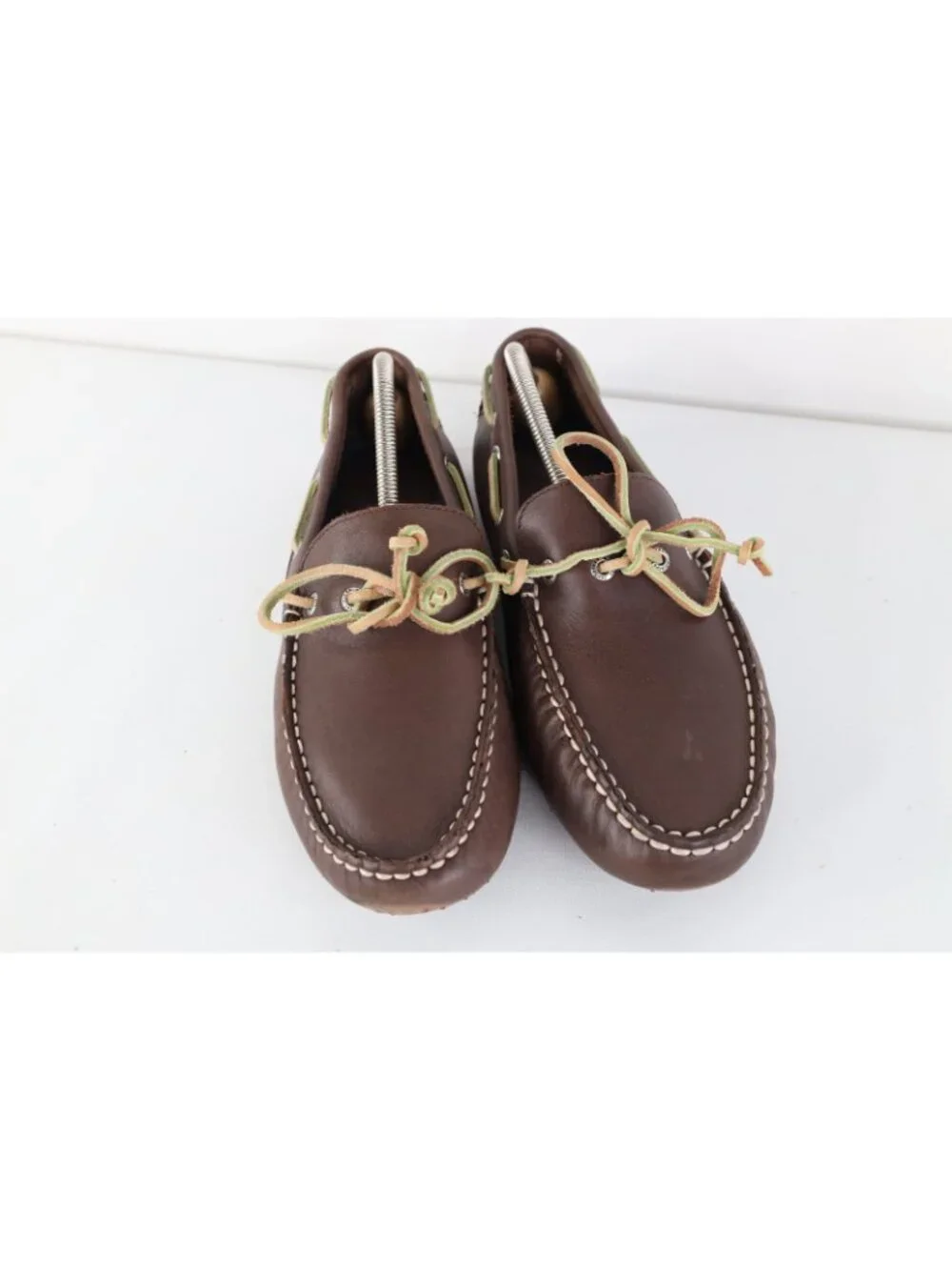 Vintage Sperry Top Sider Mens Size 10.5 M Leather Boat Driving Shoes Dark Brown